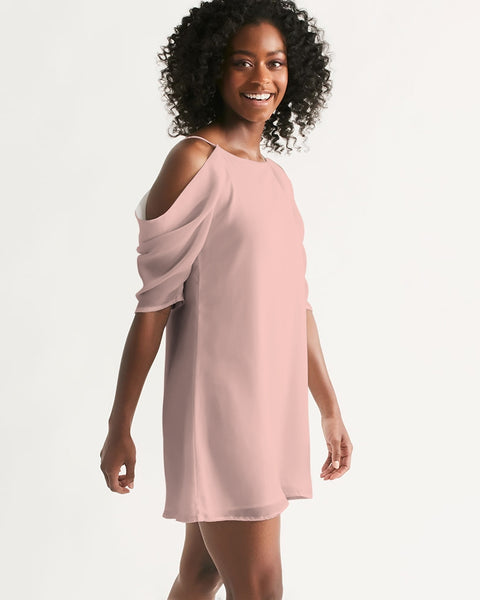 Blush Kisses Open Shoulder A-Line Dress – Zavia Walker