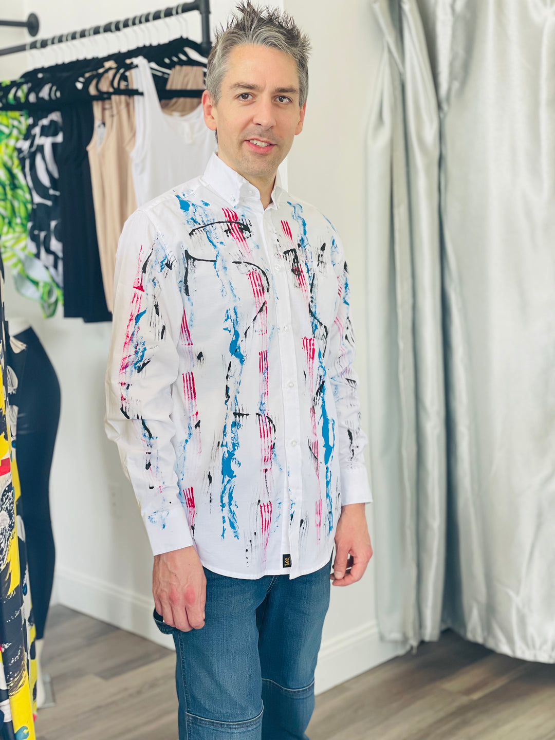 Abstract men & women’s painted shirt