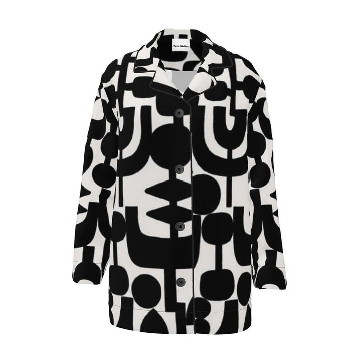 Black & White Geometric Luxury Pajama top