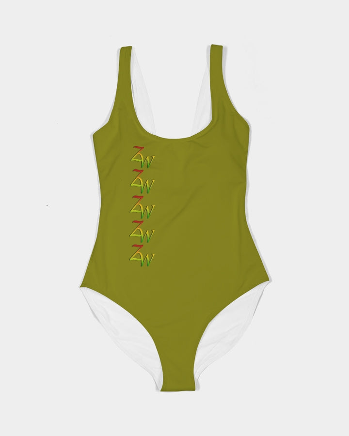 Olive Women's One-Piece Swimsuit