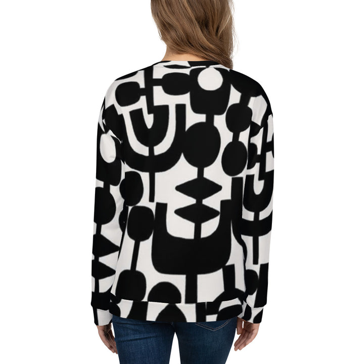 Black & White Geometric Unisex Sweatshirt