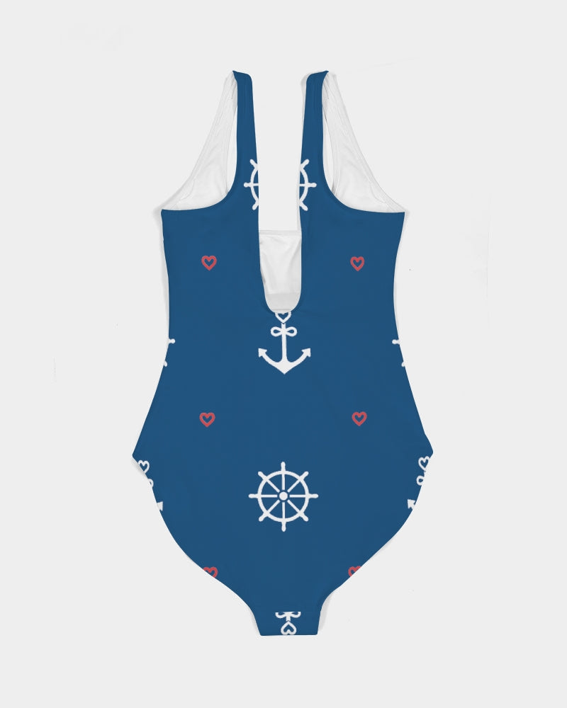 Zavia Walker Nautical Women's One-Piece Swimsuit