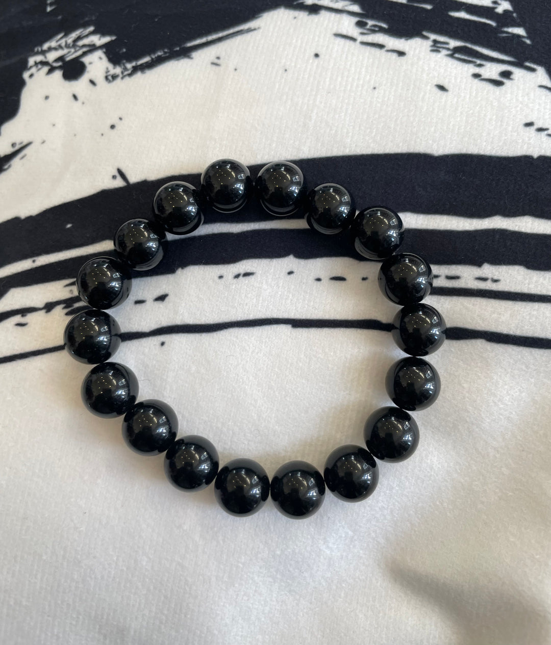 Black Agate natural stone bracelet