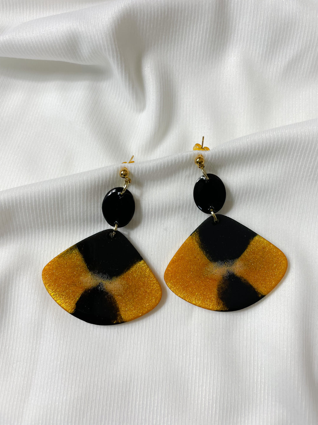 Zavia Walker black and gold earrings